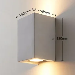 Gerda - GU10 væglampe, 2 lyskilder af beton^Lindby Best