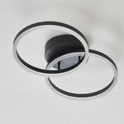 Giotto LED-loftlampe, 2 lyskilder, sort^Fabas Luce Discount