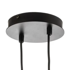 EMIBIG LIGHTING Glassy hængelampe, 8 lyskilder, sort, grafit, glas, E14