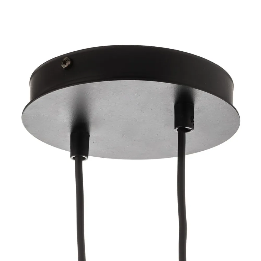 EMIBIG LIGHTING Glassy hængelampe, 8 lyskilder, sort, grafit, glas, E14