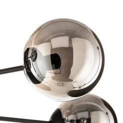 Glassy loftlampe, sort, grafit, glas, 6 lyskilder, E14^EMIBIG LIGHTING Discount