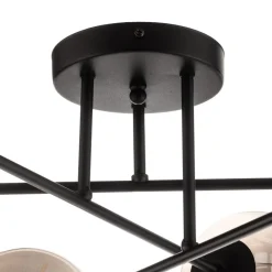 Glassy loftlampe, sort, grafit, glas, 6 lyskilder, E14^EMIBIG LIGHTING Discount