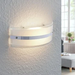 Glas-væglampe Zinka med LED, 25 cm^Lindby Best