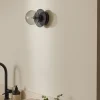 Globen Lighting væglampe ART DECO, sort/grå Ø 16 cm IP44