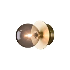 væglampe ART DECO, messing/grå Ø 16 cm IP44^Globen Lighting New
