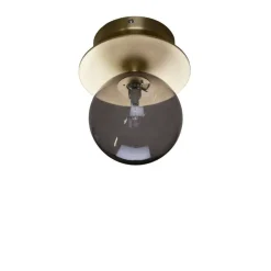 væglampe ART DECO, messing/grå Ø 16 cm IP44^Globen Lighting New