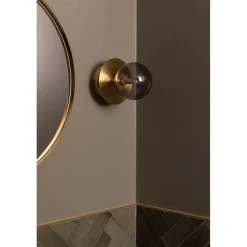 væglampe ART DECO, messing/grå Ø 16 cm IP44^Globen Lighting New