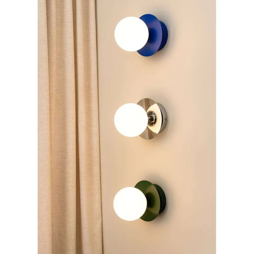 Globen Lighting Væg- Og Spejllamper>væglampe ART DECO, grøn/hvid, Ø 16 cm, IP44