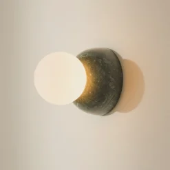 Globen Lighting Væg- Og Spejllamper>væglampe Torrano 13, grøn, glas, IP44