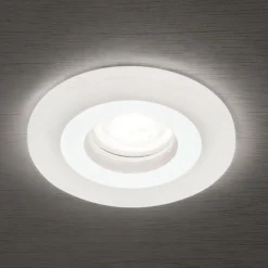 ORION Glow indbygningsspot, hvid, metal, Ø 11 cm, GU10