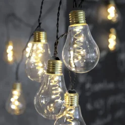 STAR TRADING Glow LED-lyskæde, glas, klar