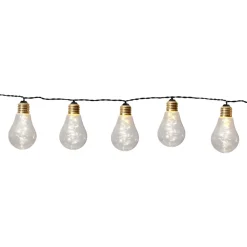 STAR TRADING Glow LED-lyskæde, glas, klar