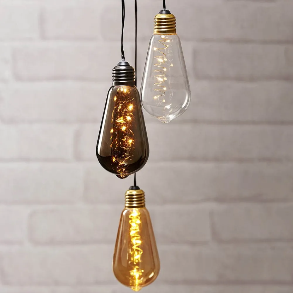 STAR TRADING Dekorationsbelysning>Glow vintage LED-dekolampe med timer, røgfarvet