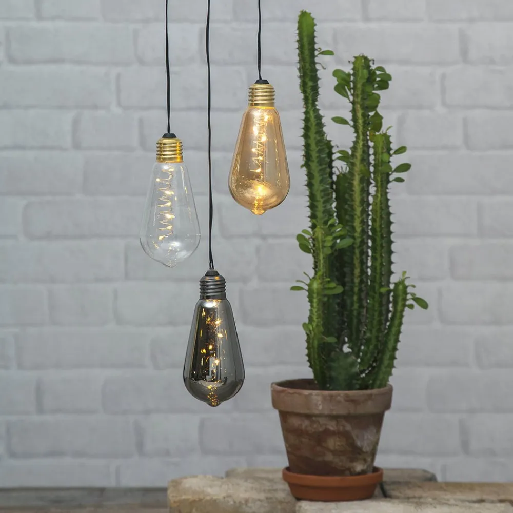 STAR TRADING Dekorationsbelysning>Glow vintage LED-dekolampe med timer, røgfarvet