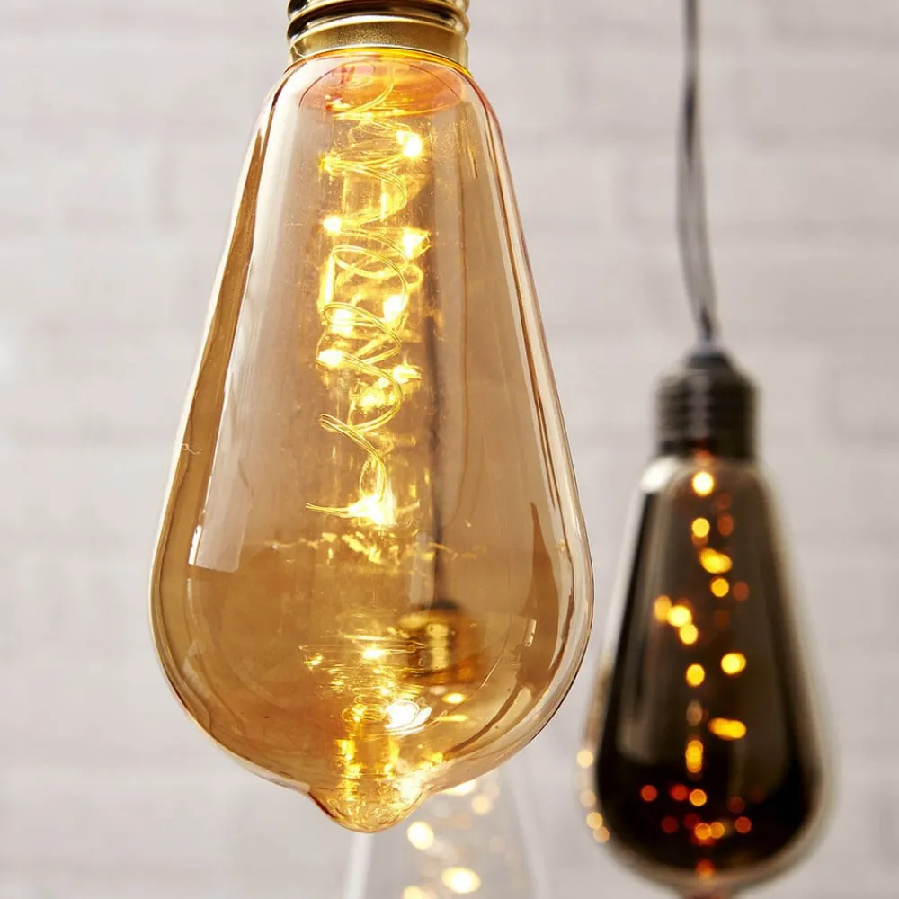 STAR TRADING Dekorationsbelysning>Glow vintage LED-dekolampe med timer, røgfarvet