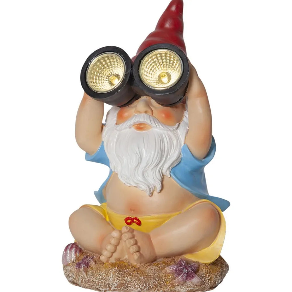 STAR TRADING Dekorationsbelysning|Solcellelamper>Gnomy LED-solcellelampe, farverig, plast, 22 cm, kikkert