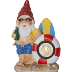 Gnomy LED-solcellelampe med redningskrans^STAR TRADING Outlet