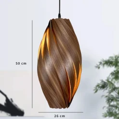 Ardere pendellampe, nøddetræ, højde 50 cm^Gofurnit Best