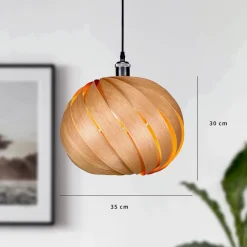 Mela pendellampe, kirsebærtræ, Ø 35 cm^Gofurnit Discount