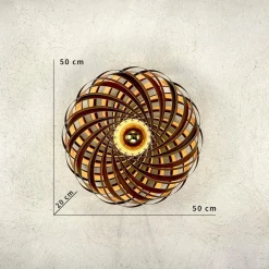 Gofurnit Veneria væglampe, nøddetræ, Ø 50 cm