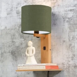 Andes væglampe med hylde, grøn/natur^Good & Mojo Hot