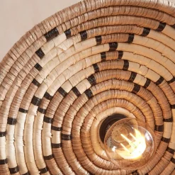 Good & Mojo Andros væglampe, natur/hvid, stik, Ø 45 cm