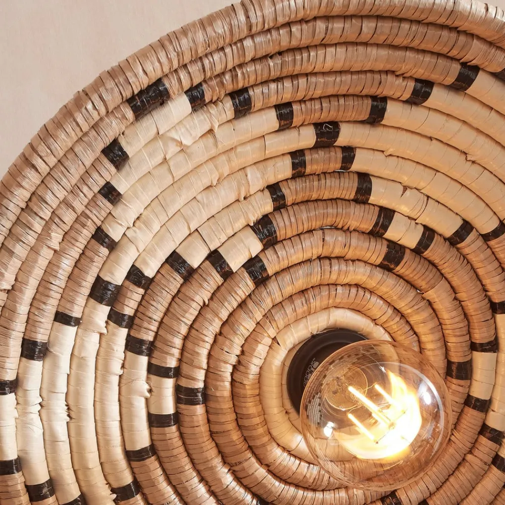 Good & Mojo Andros væglampe, natur/hvid, stik, Ø 45 cm