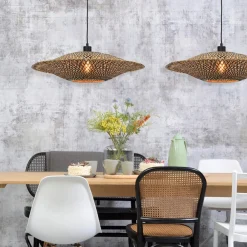 Good & Mojo Bali pendellampe af bambus, Ø 60 cm