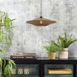 Good & Mojo Bali pendellampe af bambus, Ø 60 cm