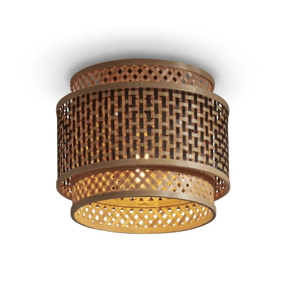 Good & Mojo Bhutan loftslampe, bambus, Ø 25 cm