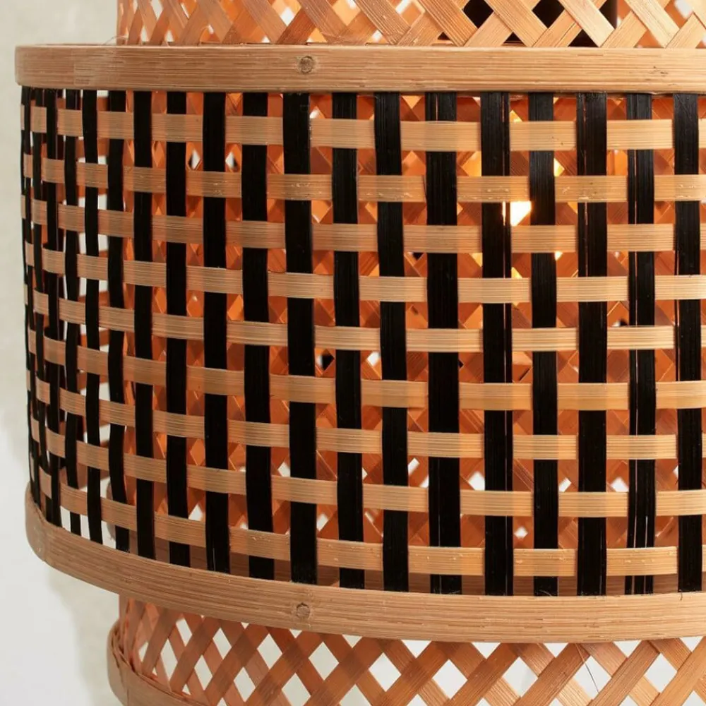 Good & Mojo Bhutan loftslampe, bambus, Ø 25 cm