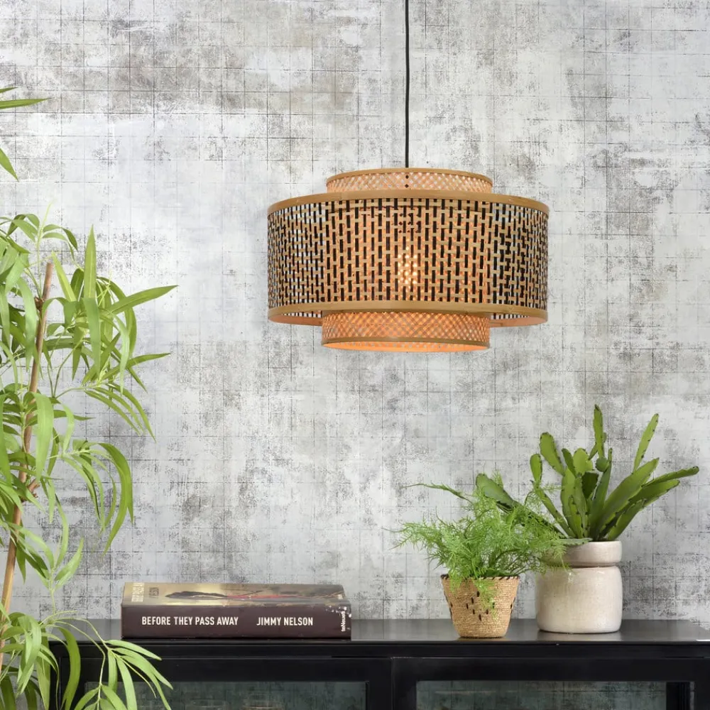 Bhutan-pendellampe af bambus Ø 50 cm^Good & Mojo Best