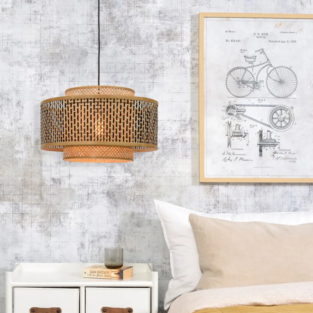 Bhutan-pendellampe af bambus Ø 50 cm^Good & Mojo Best