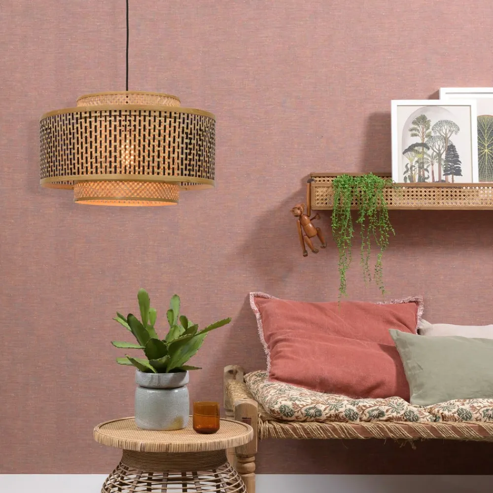 Bhutan-pendellampe af bambus Ø 50 cm^Good & Mojo Best