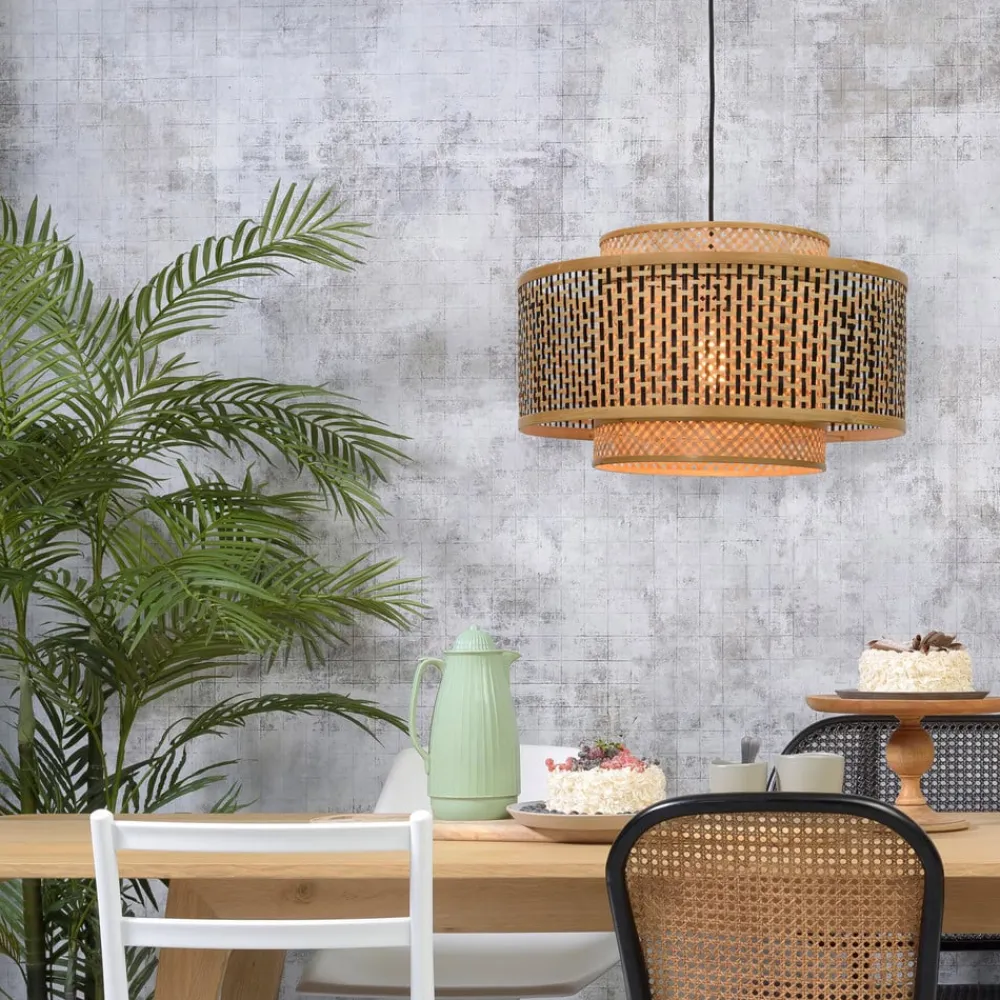 Bhutan-pendellampe af bambus Ø 50 cm^Good & Mojo Best