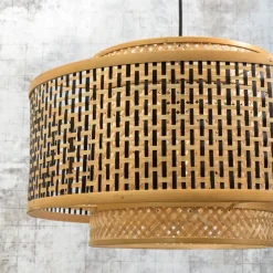 Bhutan-pendellampe af bambus Ø 50 cm^Good & Mojo Best