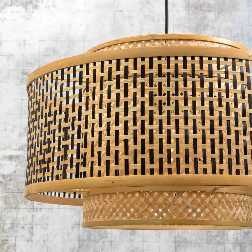 Bhutan-pendellampe af bambus Ø 50 cm^Good & Mojo Best