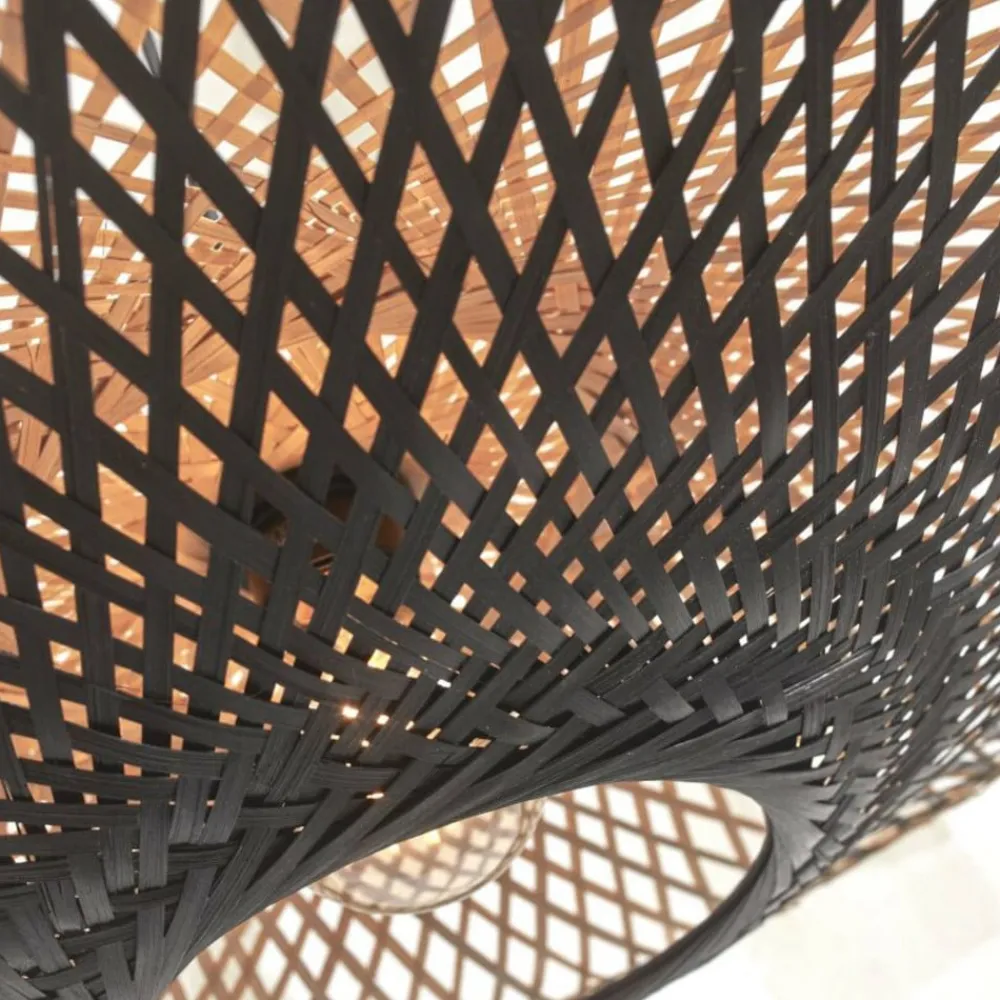 Good & Mojo Kalimantan loftlampe Ø 30cm sort