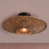 Good & Mojo loftlampe Bali, Ø 44 cm, sort/natur, bambus