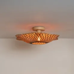 Good & Mojo loftlampe Madura, Ø 44 cm, brun, bambus E27