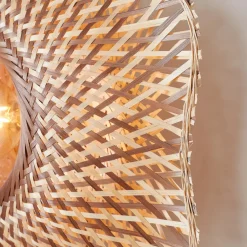 væglampe Madura, brun, Ø 44 cm, bambusstik^Good & Mojo Sale