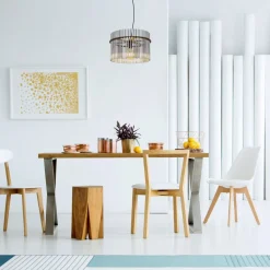 Globo Pendellamper>Gorley pendel, Ø 40 cm, røggrå, glas