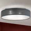 Grå loftlampe Ufo med lærredsskærm^ORION New