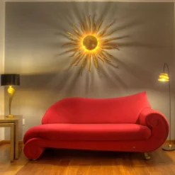 Holländer Graciøs SNAIL gulvlampe med 1 lys, jern brun og gu