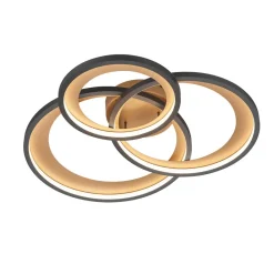 Granada LED-loftlampe, mat sort/guld^Trio Lighting Hot