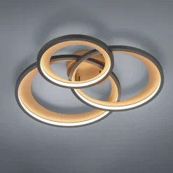 Granada LED-loftlampe, mat sort/guld^Trio Lighting Hot