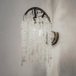 Lucea Væglamper>Grape væglampe, perlesort, 2 lyskilder, krystalglas