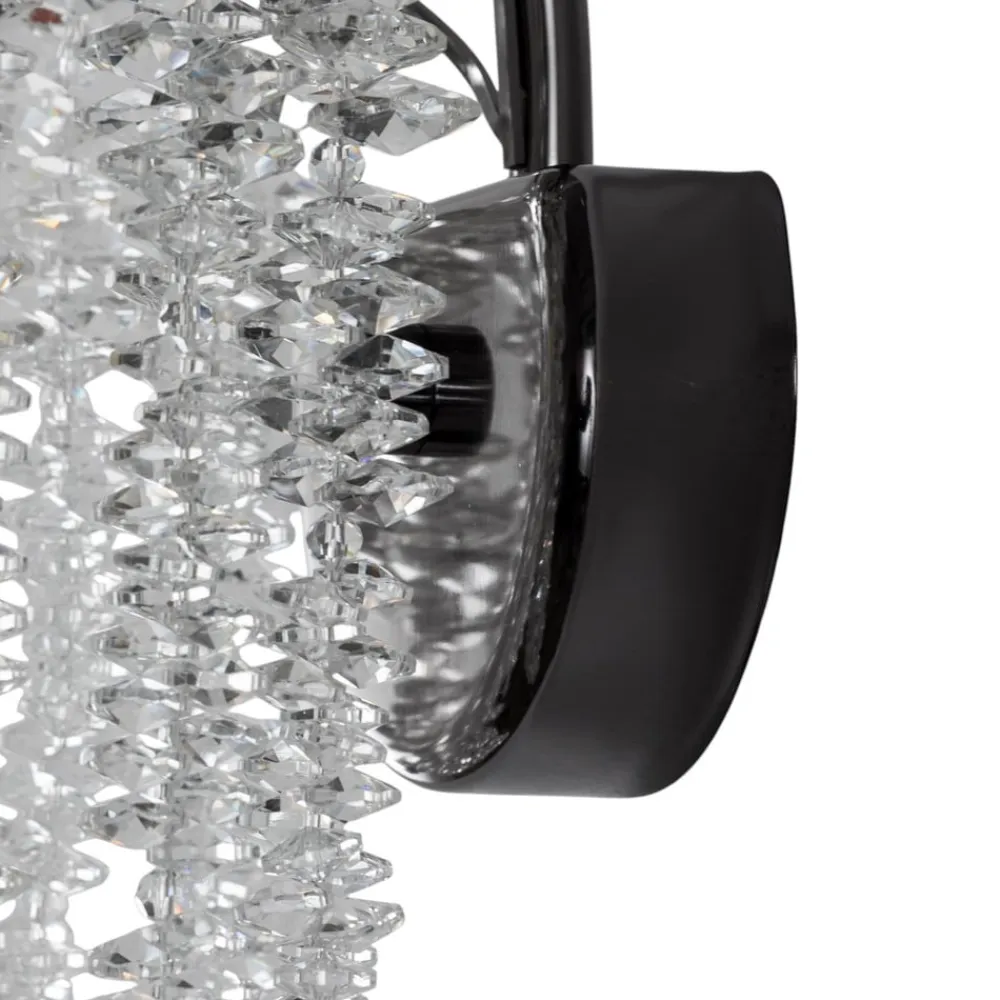 Lucea Væglamper>Grape væglampe, perlesort, 2 lyskilder, krystalglas