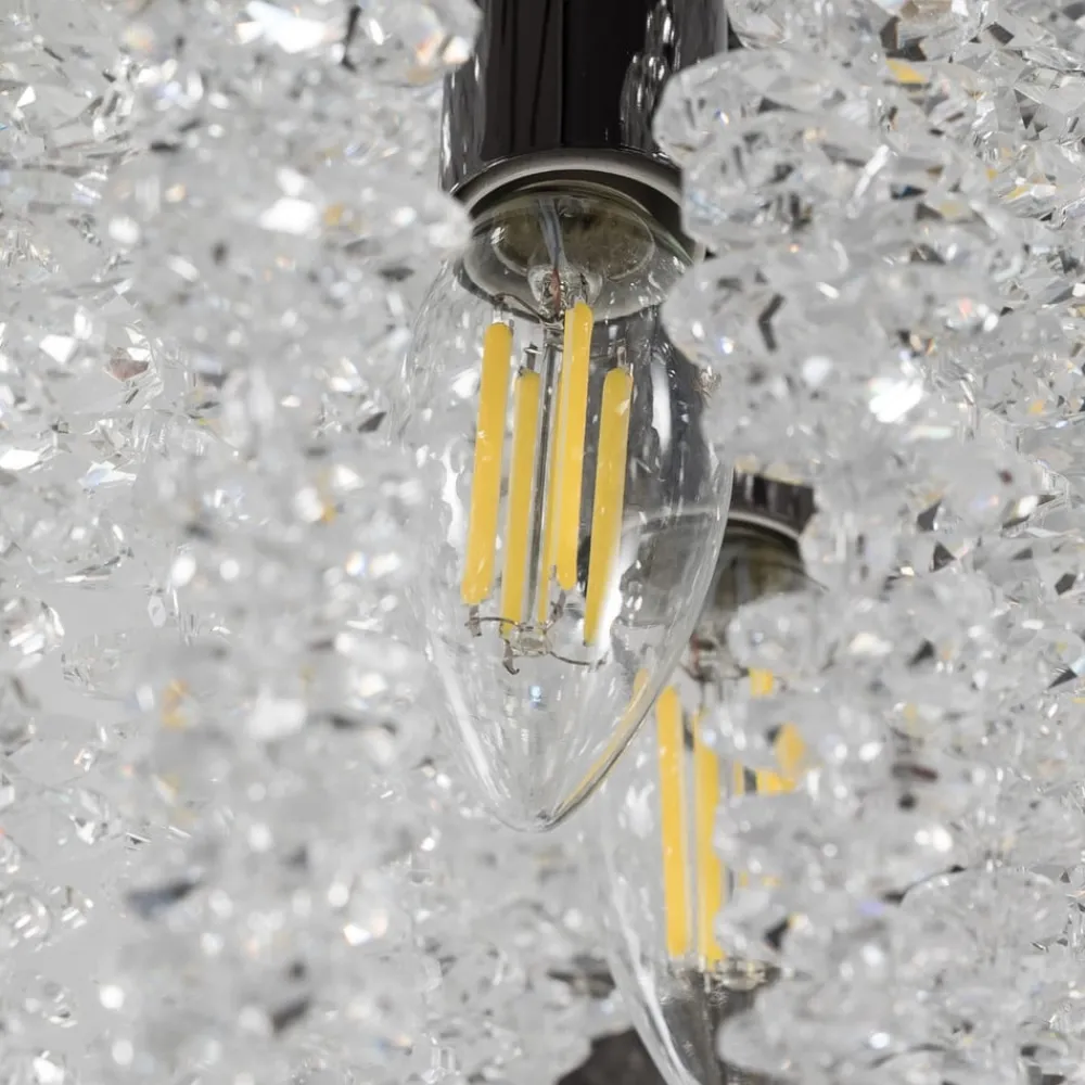 Lucea Væglamper>Grape væglampe, perlesort, 2 lyskilder, krystalglas