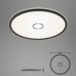 Gratis LED-loftslampe, Ø 42 cm, sort^Briloner Best